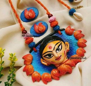 Handmade Durga Necklace & Earring Set