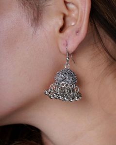 Silver Jhumka Earrings