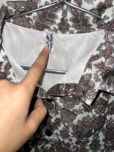 Vintage Floral Print Blouse