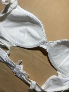 White Bra with Light Blue Lace
