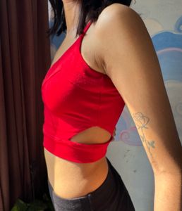 Red Cutout Bralette