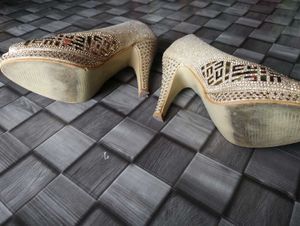 Sparkly Gold Heels