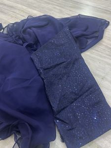 Elegant Navy Blue Saree