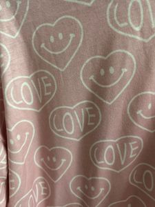 Pink Love Smiley Face Top