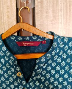 Sangria Navy Blue Printed Kurti (XS/S)