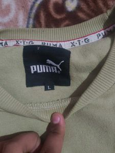 Puma Beige Pullover Sweatshirt