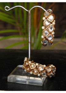 Kundan Statement Hoop Earrings N Mini Studs