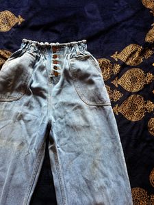 High-Waisted Denim Jeans