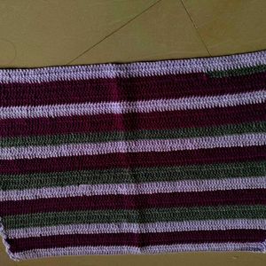 Handmade Crocheted Striped Rug