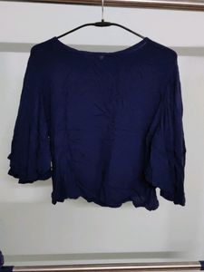 Crepe Butterfly Sleeves Top
