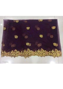 Purple Net Dupatta
