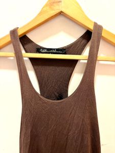 Brown Racerback Tank Top