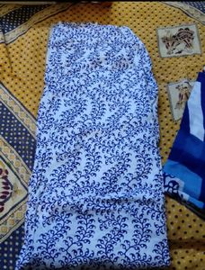 💙🤍Blue Paisley Print 3 Piece Suit Pure Cotto💙🤍
