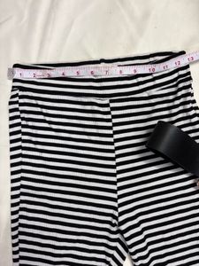 Striped Flared Pants with Belt