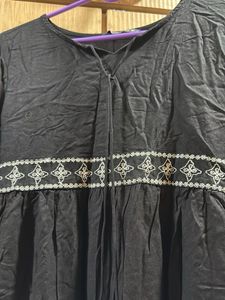 Black Embroidered Dress