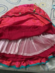 Red Skirt with Mirror Details