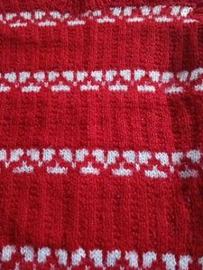 Red &amp; White Knit Sweater