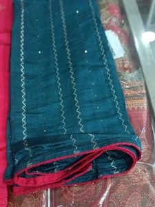 Pink &amp; Blue Dress Material