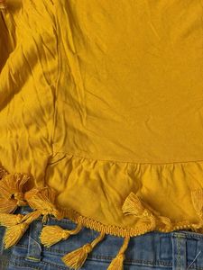 Girls&#39; Pineapple Denim Shorts Set