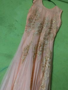 Peach Partywear Gown For Women