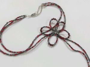 Floral Beaded Choker Necklace