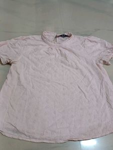 Pink Embroidered Top