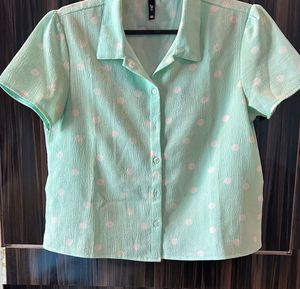 Rio Mint Green Polka Dot Blouse