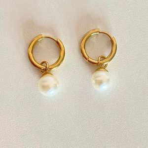 Pearl Hoops Anti-tarnish
