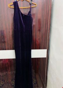 Purple Velvet Maxi Dress