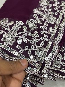 Elegant Purple Saree