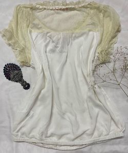 Creamy Lace Top