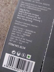 Mars Mascara And Eyeliner
