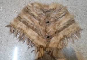 Brown nordic viking inspired poncho/shawl