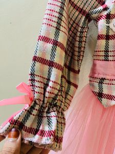 Cute Plaid &amp; Tulle Dress