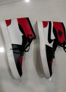Red, Black, White High Top Sneakers