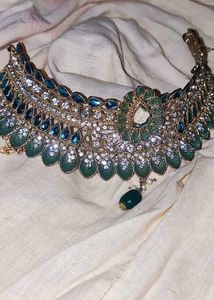 Emerald &amp; Sapphire Bridal Choker