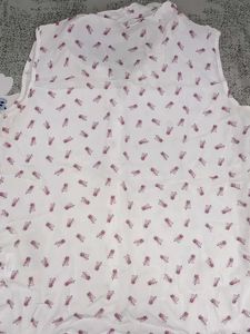 Floral Sleeveless Button-Down