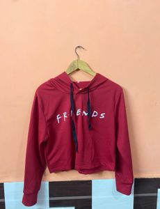 Burgundy Friends Hoodie