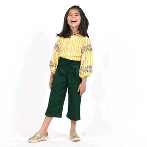 Embroidered top n Paper Bag Pants Party Dress