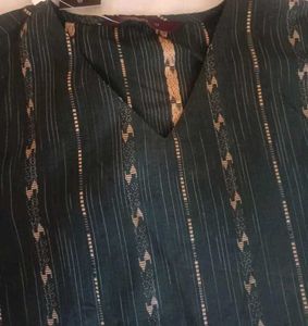 Elegant Green Striped Kurta