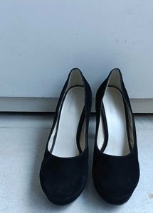 Black Velvet High Stilletto Heels For Women