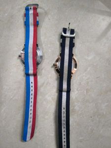 Combo Of 2 WD Quartz Watch - Funky Band