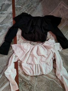 Ruffled Crop Top Set
