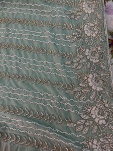 Elegant Mint Green Embellished Kurti Set