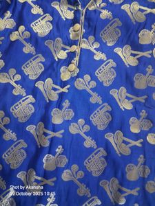 Diwali Sale-Girls&#39; Blue Ethnic Dress With Lining
