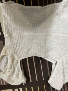 white H n M top