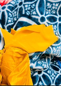 Yellow Haldi Special Gown With Dupatta