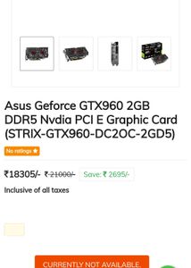 ASUS STRIX GTX 960 DirectCU II OC 2GB GDDR5