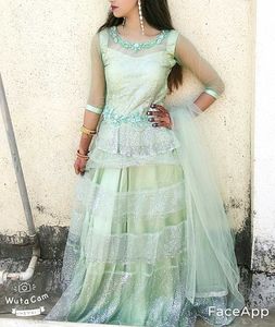 Mint Green Embellished Lehenga