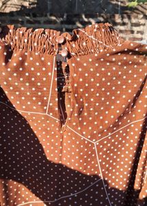 Brown Polka Dot Blouse